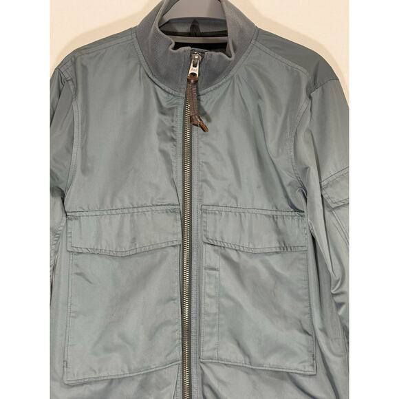 Abercrombie & Fitch Men’s S Water Resistant Windproof Bomber Jacket Gray Slate - Picture 3 of 8